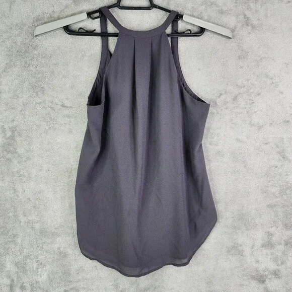 Womens Gray Dainty Hooligan Wrap Front Cami Tank Top V Neck Size L - Picture 9 of 13